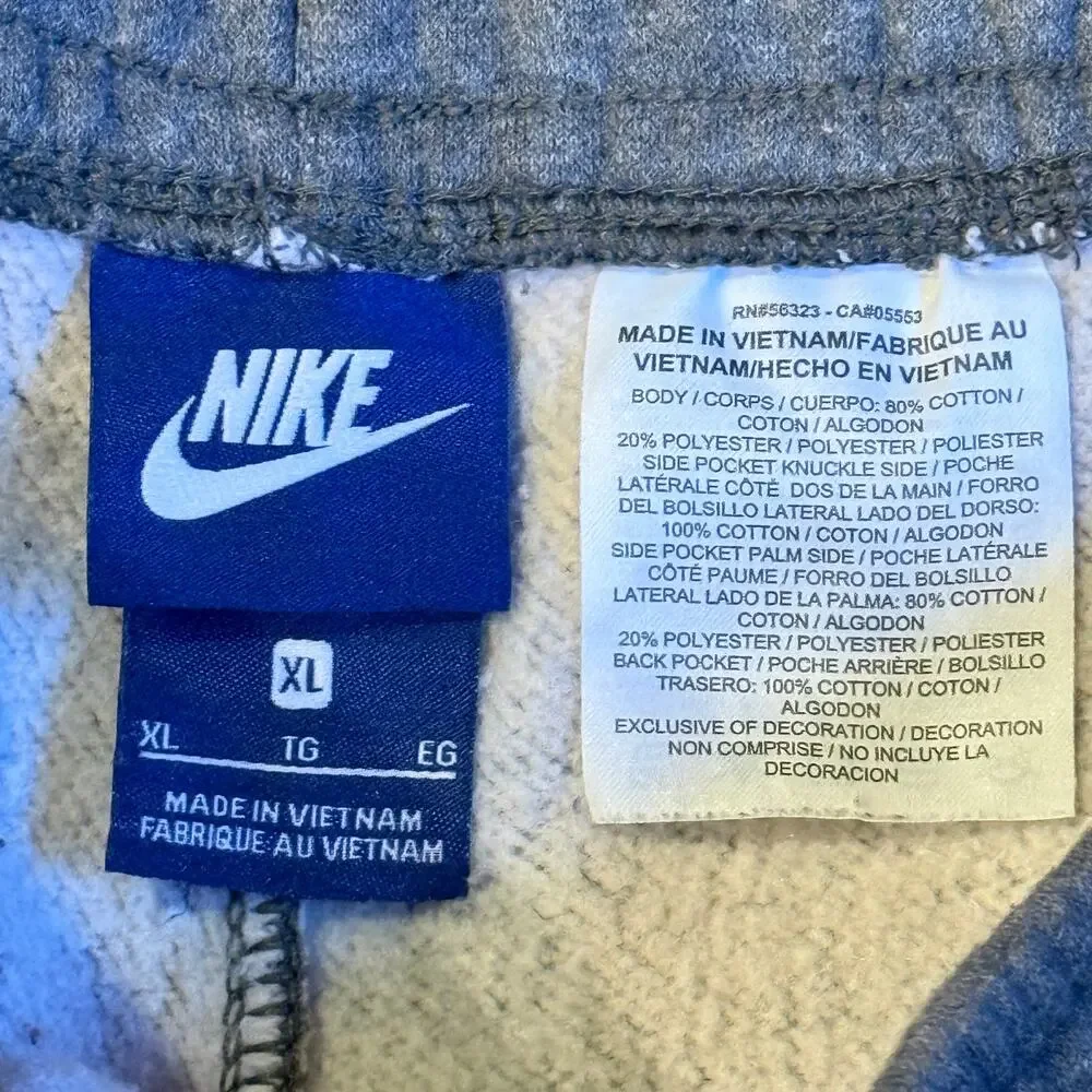 Nike Men's Club Fleece Explosive Shorts Grey Black Large Swoosh 843520-071 XL - Picture 4 of 6